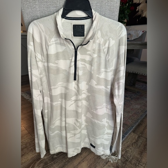 Abercrombie & Fitch Beige Quarter-Zip Pullover Men’s Large - Picture 1 of 10